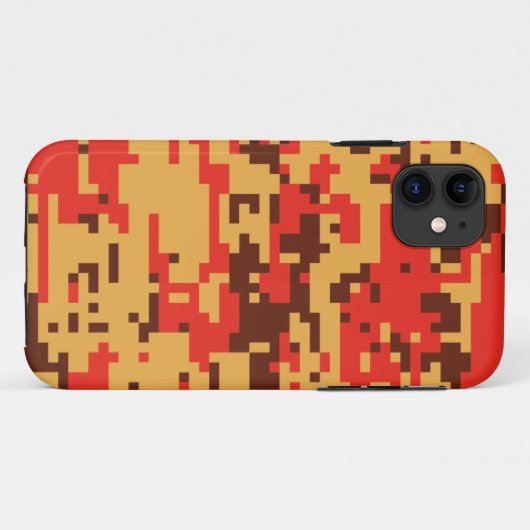 Herfst Digital Camo Pattern Case-Mate iPhone Case (Achterkant (horizontaal))