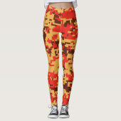 Herfst Digital Camo Pattern Leggings (Voorkant)