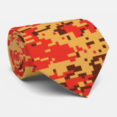 Herfst Digital Camo Pattern Stropdas (Opgerold)