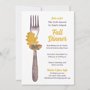 Herfst Diner of Herfst Evenement Uitnodiging