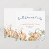 Herfst dinerfeest kaart (Voorkant / Achterkant)