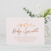 Herfst Dingen | Boho Thanksgiving Baby Shower Kaart (Staand voorkant)