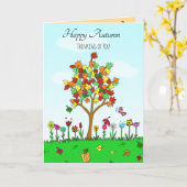 Herfst Dinking van je najaar laat ons inhalen Kaart (Gele Bloem)