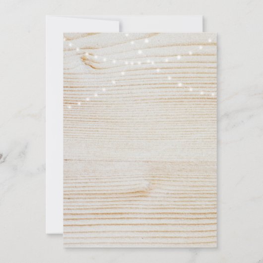 Herfst Dinner Party String Lights Wood Kaart (Achterkant)