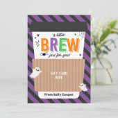 Herfst docent Halloween Coffee Gift Kaart (Staand voorkant)