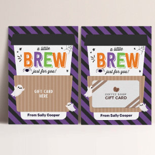 Herfst docent Halloween Coffee Gift Kaart