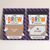 Herfst docent Halloween Coffee Gift Kaart