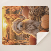 herfst doedel hond sherpa deken (Voorkant (horizontaal))