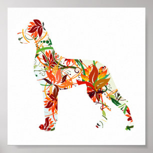Herfst Dogues de Bordeaux Poster