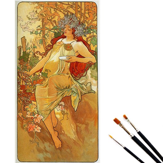 Herfst door Alphonse Mucha Tissuepapier