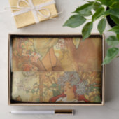Herfst door Alphonse Mucha Tissuepapier (Geschenk)