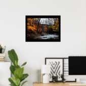 Herfst door de stroom Poster #0151 (Thuiskantoor)