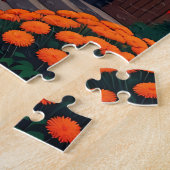 Herfst Dorp & Bloemen Kar Jigsaw Puzzel (Zijkant)
