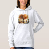 Herfst Dorpsboom • Sfeervol herfst straatbeeld Hoodie (Voorkant)