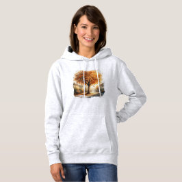Herfst Dorpsboom • Sfeervol herfst straatbeeld Hoodie