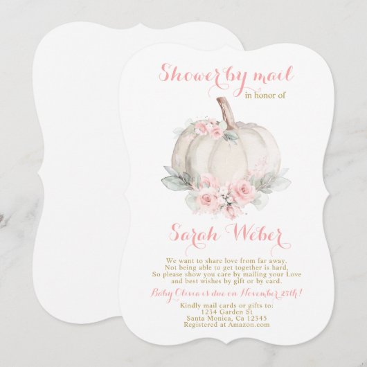 Herfst douche per postmeisje kaart (Voorkant / Achterkant)