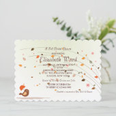 Herfst Douche Uitnodiging (Staand voorkant)