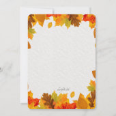 Herfst doucheparaplu uitnodiging (Achterkant)