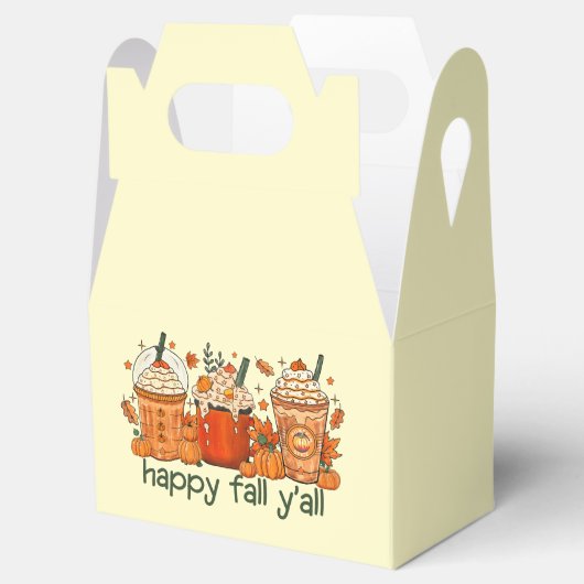 Herfst Drink met crème Happy Herfst Yall Bedankdoosjes (Geopend)