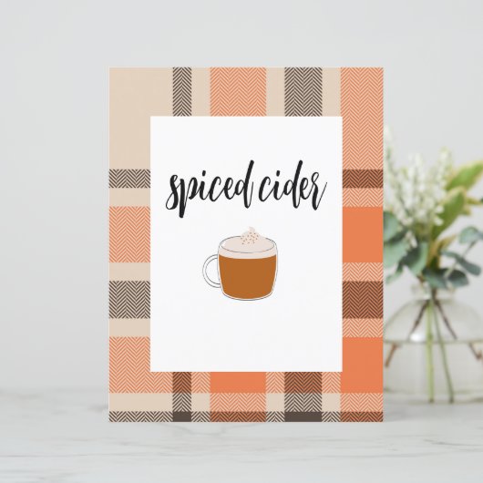 Herfst Drink Tafel Poster (Staand voorkant)