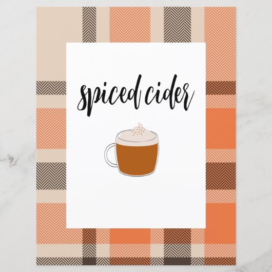 Herfst Drink Tafel Poster (Voorkant)