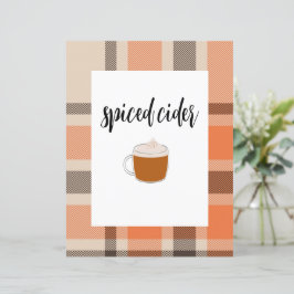 Herfst Drink Tafel Poster