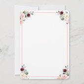 Herfst Drive door Baby shower meisje bordeaux en r Kaart (Achterkant)