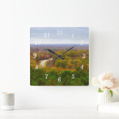 Herfst Drive Pano Wandklok (Huis)