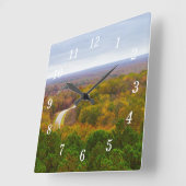 Herfst Drive Pano Wandklok (Hoek)