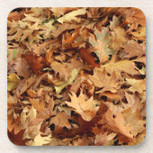 Herfst, droge bladeren bier onderzetter (Voorkant)