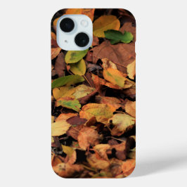 Herfst, droge bladeren iPhone 15 case