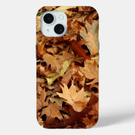 Herfst, droge bladeren iPhone 15 case