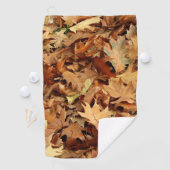 herfst, droge bladeren golfhanddoek (Insitu)