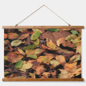 Herfst, droge bladeren hangend wandkleed (Voorkant)