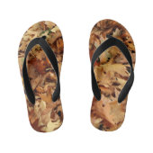 Herfst, droge bladeren kinder teenslippers (Voetbed)