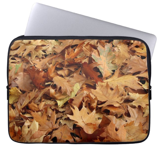 Herfst, droge bladeren laptop sleeve (Voorkant)