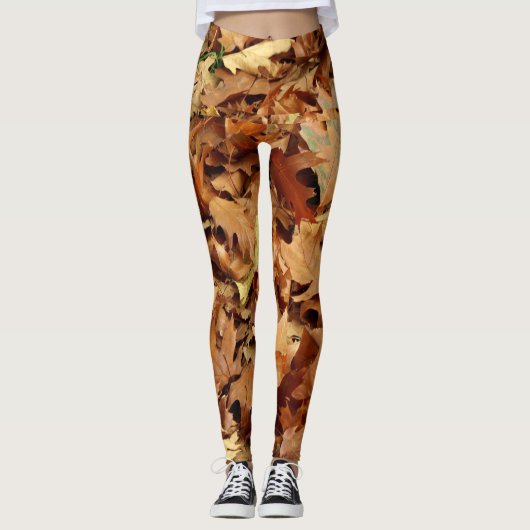 Herfst, droge bladeren leggings (Voorkant)