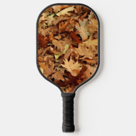 Herfst, droge bladeren pickleball paddle