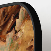 Herfst, droge bladeren pickleball paddle (Links Detail)