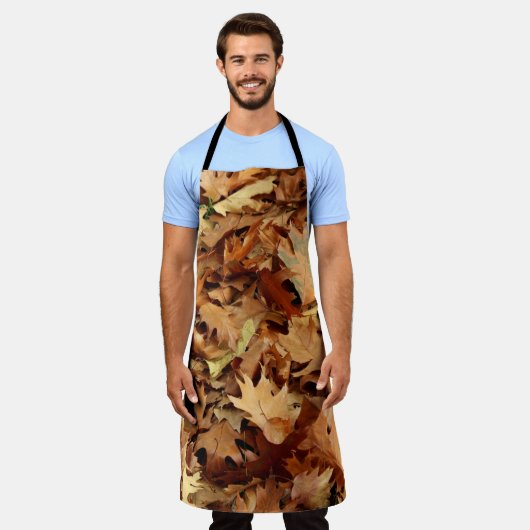 Herfst, droge bladeren schort (Gedragen)