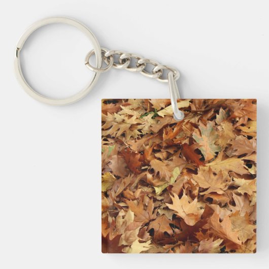 Herfst, droge bladeren sleutelhanger (voorkant)