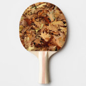 Herfst, droge bladeren tafeltennisbatje (Voorkant)