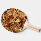 Herfst, droge bladeren tafeltennisbatje (Zijkant)