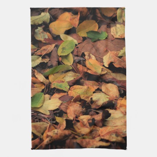 Herfst, droge bladeren theedoek (Verticaal)