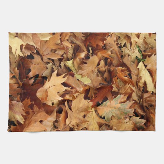 Herfst, droge bladeren theedoek (Horizontaal)