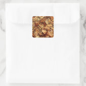 Herfst, droge bladeren vierkante sticker (Tas)