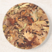 Herfst, droge bladeren zandsteen onderzetter (Voorkant)