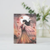Herfst Dromen Gotische Sprookje Fantasie Kunst Briefkaart (Staand voorkant)