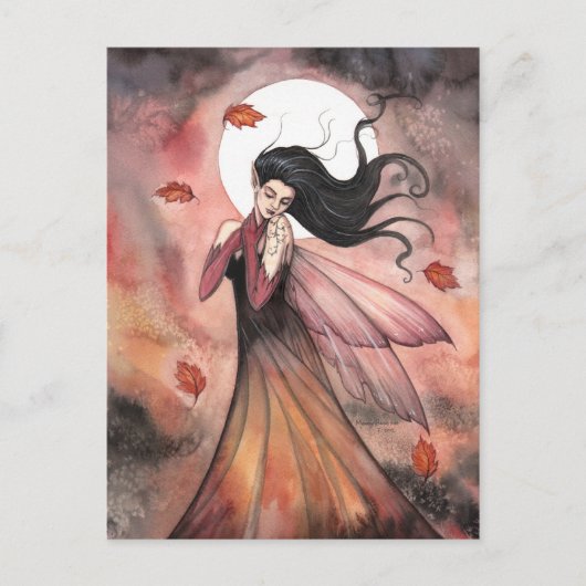 Herfst Dromen Gotische Sprookje Fantasie Kunst Briefkaart (Voorkant)