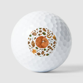 Herfst Dromen: Waterverf Eekhoorn Haven Golfballen